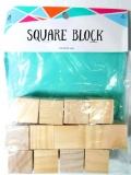 Square Wood Block Packages, 40 Units