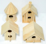 Small Wood Craft Birdhouses, 97 Units