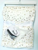 'Born Loved' Luxury Blanket with Golden Stars, 12 Units