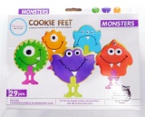 Monster and Animal Cookie Decorating Kits with Feet Stands, 14 Units