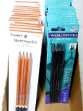 Sketching Pencil Sets and Woodless Pencil Sets, 28 Units