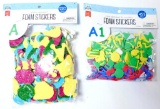Foam Letter and Number Stickers, 52 Units