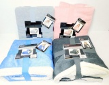 Posh Home Hooded Jersey Sherpa Throw Blankets, 10 Units