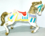 Small Carousel Jumper Horse with Red Saddle