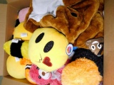 Arcade and Amusement Prizes, Poo Emoji Ear Flap Hat and Assorted Crane Game Plush