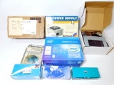 Assorted Computer Parts and Supplies, Including Power Supplies and Processors