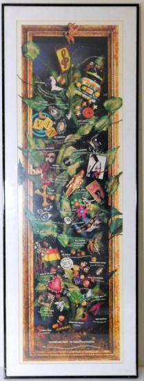 Musical Artists of the Polygraph Label, Framed Poster