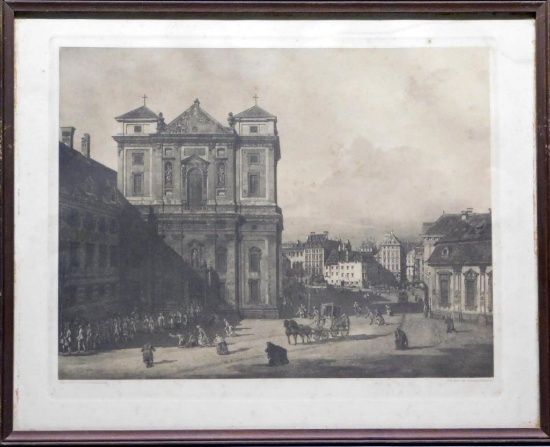 Giovanni Antonio Canal (Canaletto) City of Schottenkirche, Print