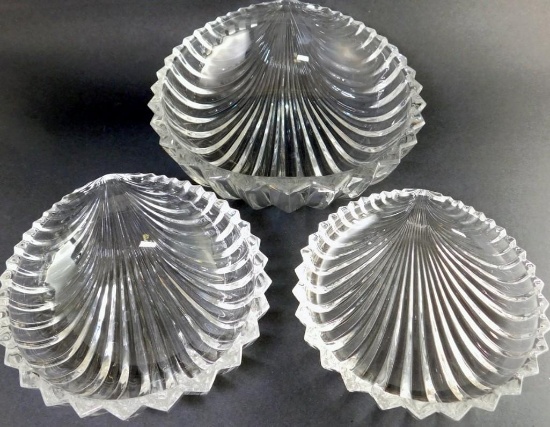 Villeroy and Boch Crystal "Lilian" Shell Bowls