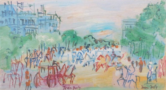 Jean Dufy, French Listed Artist, City, Double Signed