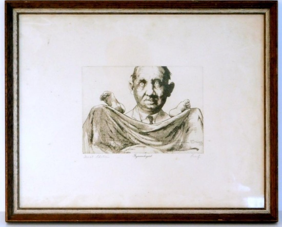Charles Bragg, "Gynecologist," Framed Art Print, Signed First Edition Proof