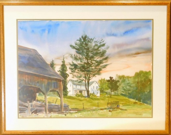 Timothy J. Weaver Fine Art, Pennsylvania Farm Scene, Watercolor