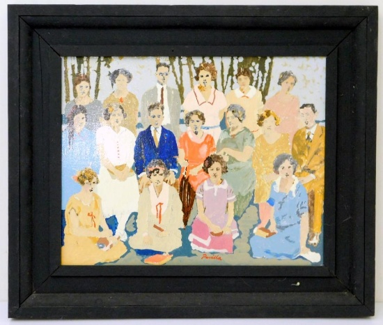 Roberto Parrilla, Family Portrait, Framed, Signed