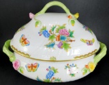 Amazing Herend Porcelain 4 QT Tureen, Queen Victoria Pattern