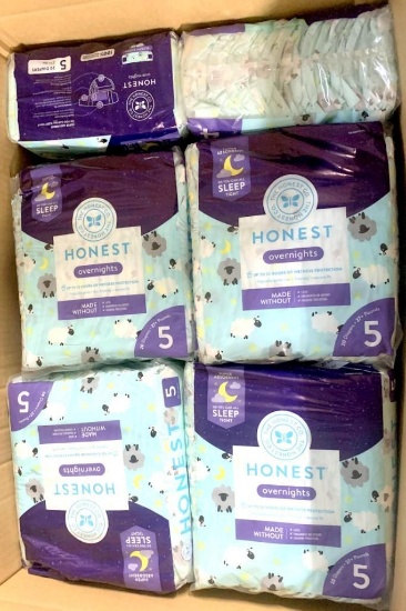 Honest Co. Overnights Diapers size 5, 20 Units