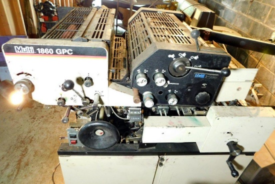 Multilith - Multi 1860 GPC Offset Printing Press
