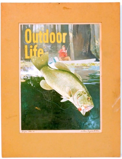 Douglas Allen, Listed Artist for Outdoor Life Magazine, "Southern Largemouth Bass" '62