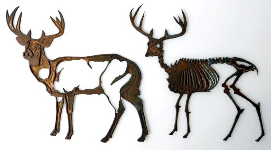 Unique Metal Cutouts, Anatomical Deer