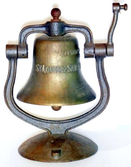 Signed & Numbered "Captain C. W. Rogers St. Louis & San Francisco" Railroad Bell