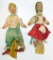 Man and Woman Dolls with Papier Mache Heads