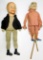 Grouping of Male Doll and Striped-suit Stick Puppet