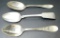 Three Sterling Silver Serving Spoons