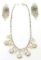 Demi-Parur Rhinestone Necklace and Earrings Set