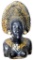 Mid-Century African Woman Chalkware Bust