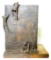 Abstract People Climbing Wall Artwork Statue