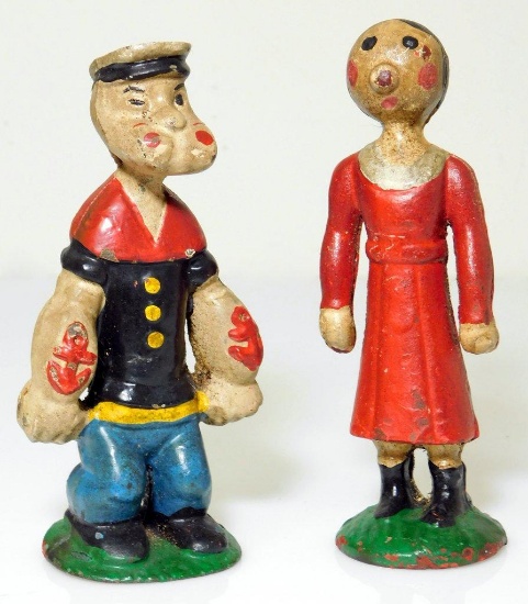 Popeye and Olive Oyl Cast Iron Banks