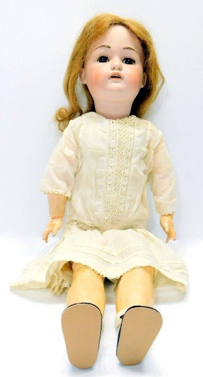 JDK Kestner 215, Bisque Head Comp Body, Fur Eyebrows 24" Dolly Face Girl Doll