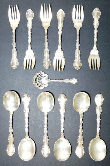 Gorham Sterling Silver Forks, Soup Spoons, Large Fork and Spoon