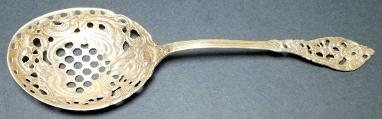 Ornate Sterling Silver Serving Spoon