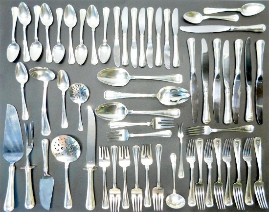 Sterling Silver Serving Set in Chest, 58-Piece Set