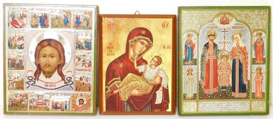 Three Religious Wall Plaques / Relics