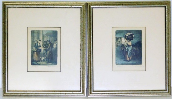 Two Newer Framed Lithographs by Francis Wheatley