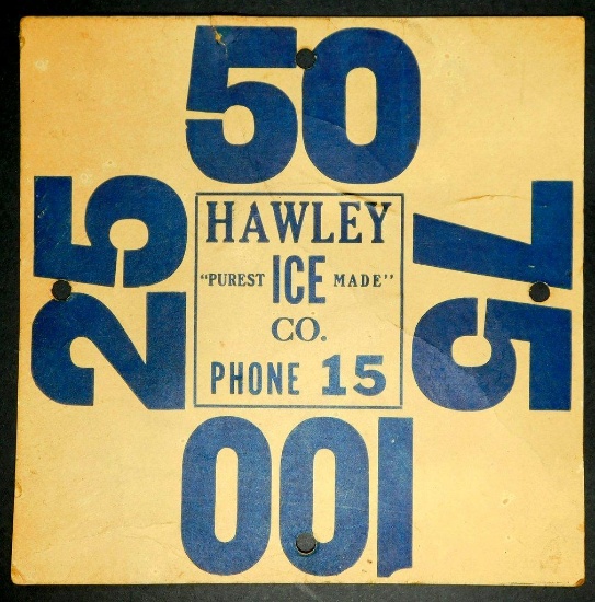 Hawley Ice Co. Shop Sign