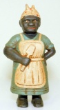 Antique MAMMY Cast Iron Still Coin Bank Black Americana