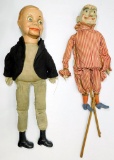 Grouping of Male Doll and Striped-suit Stick Puppet