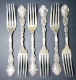 Sterling Silver Set of Six (6) Dinner Forks