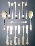 Sterling Silver Hors d'oeuvre Forks, Butter Knives, Spoons