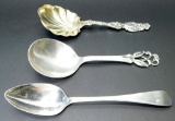 Grouping of Three Sterling Silver Serving Spoons