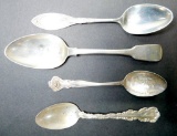 Grouping of Four Non-matching Sterling Silver Spoons