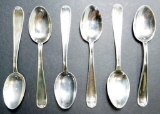 Grouping of '800' Silver Small Teaspoons