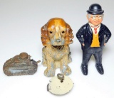 Grouping of Three Cast Metal Toy Banks