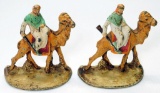 Pair of Antique Hubley Cast Iron Arab Camel Bookends