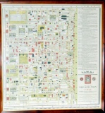 Framed Map Showing Old Philadelphia