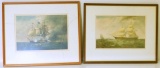 Two Framed Nautical Ship Prints