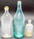 Grouping of Three Antique Bottles, Hawley, PA