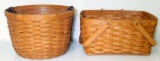 Grouping of Two Larger Longaberger Baskets